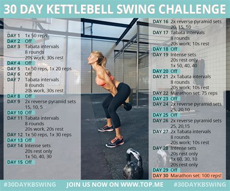 30 day kettlebell swing challenge.